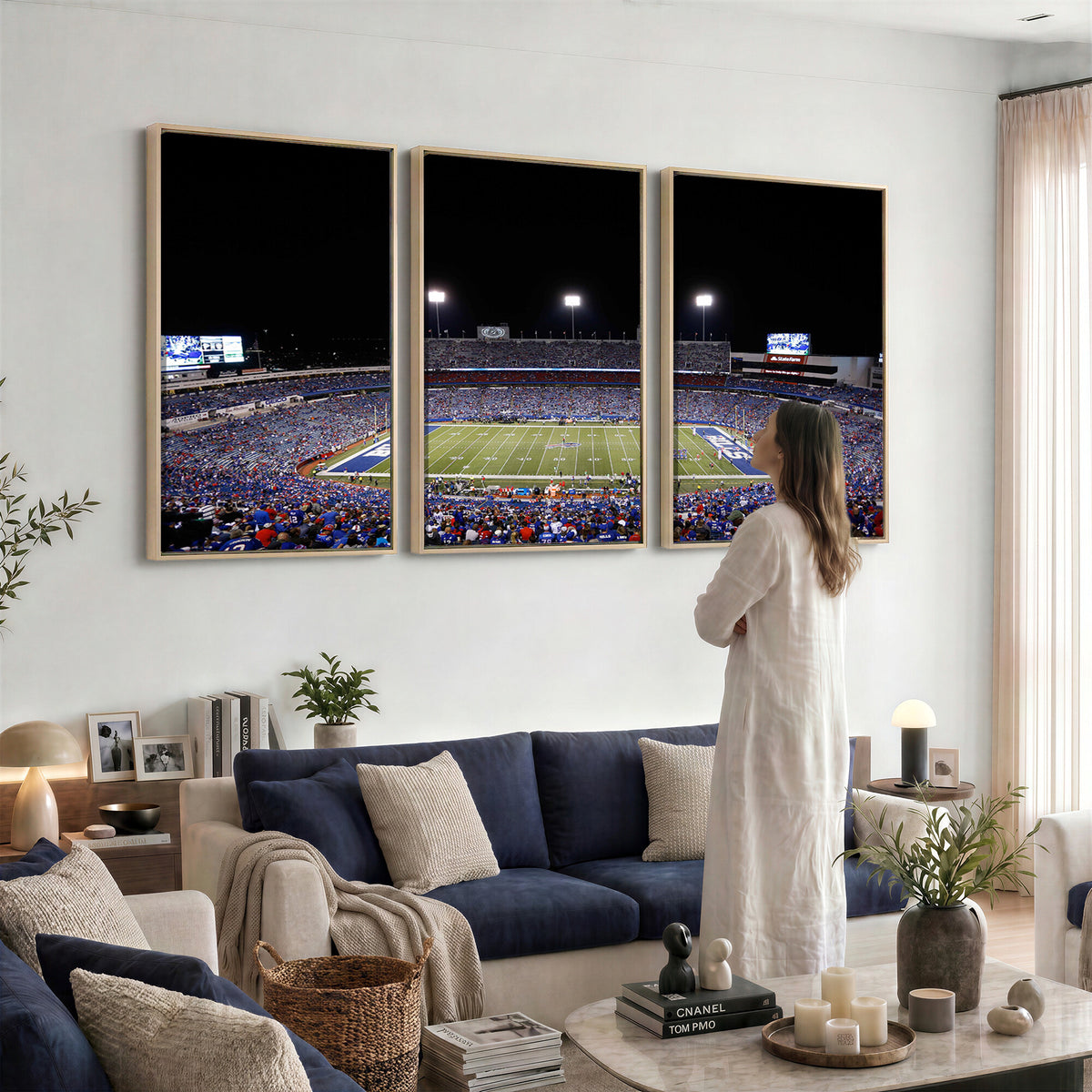 59036-MGV-CV-36X24 - Buffalo Bills Wall Art, Buffalo Bills Stadium Canvas Print for Sports Decor