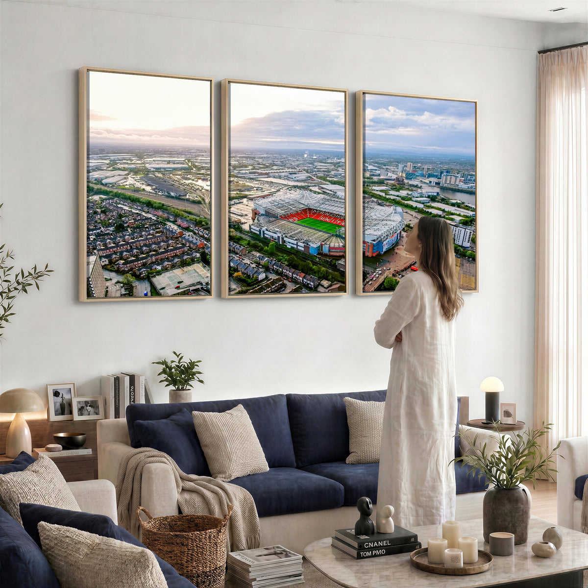 85657-MGV-CV-36X24 - Old Trafford Manchester United Stadium Wall Art Canvas Print