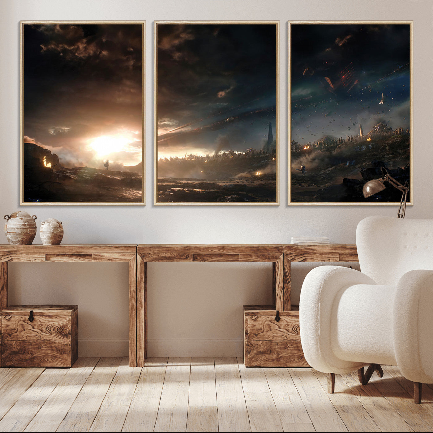 58617-MGV-CV-36X24-Avengers Planet Wall Art Canvas Print