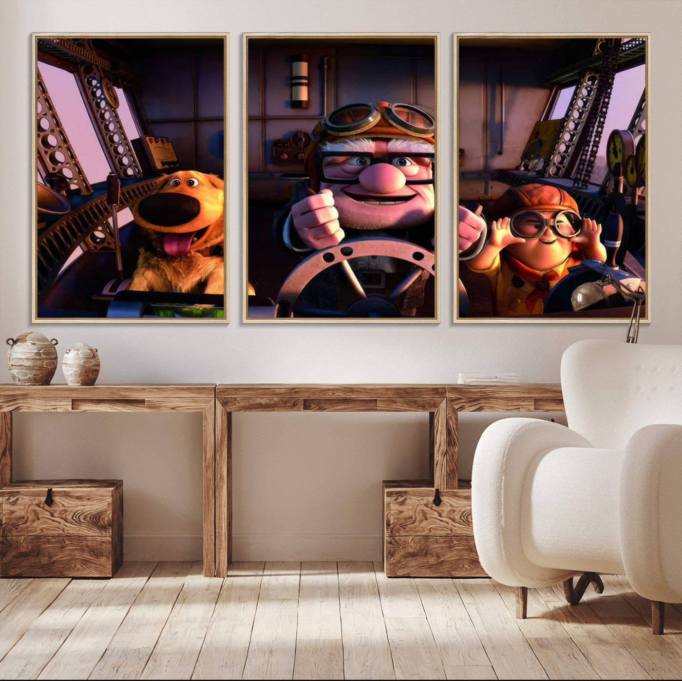 MGV-FC-60X30-3P - Carl Russel And Dog, Movie Up Poster, Movie Up Wall Art, Movie Up Poster Print, Carl