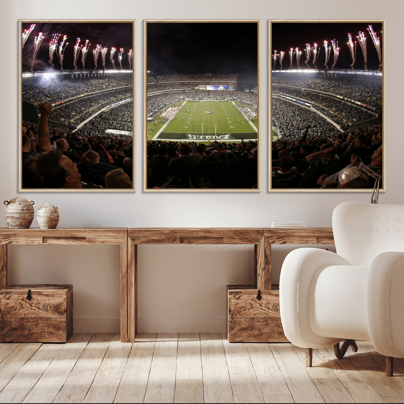 MGV-FC-60X30-3P - Eagles Field Stadium Wall Art - Philadelphia Eagles Football Team Print - Philadelphia Lincoln