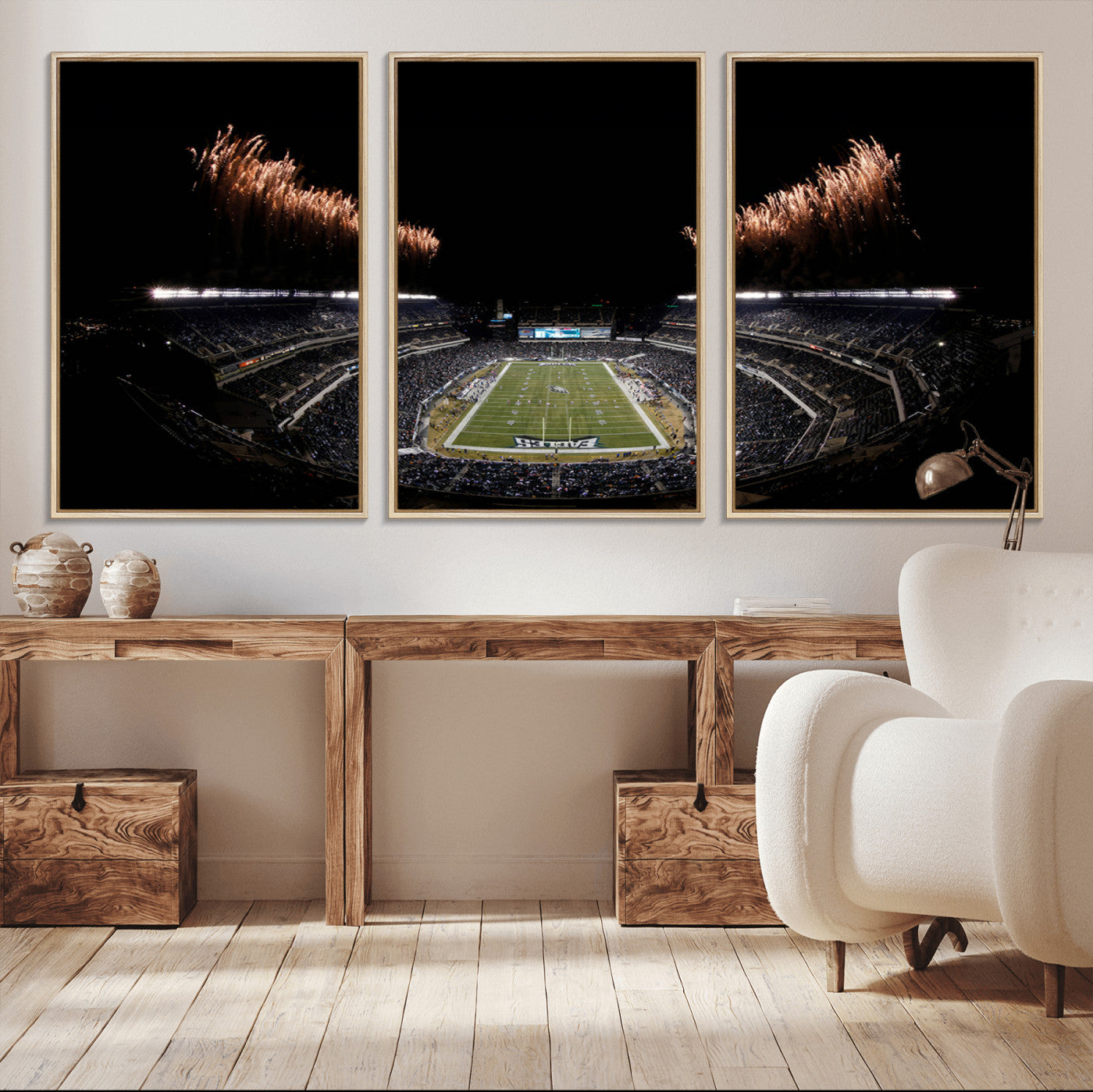 MGV-FC-60X30-3P - Eagles Field Stadium Wall Art | Philadelphia Eagles Football Team Print - Philadelphia Lincoln