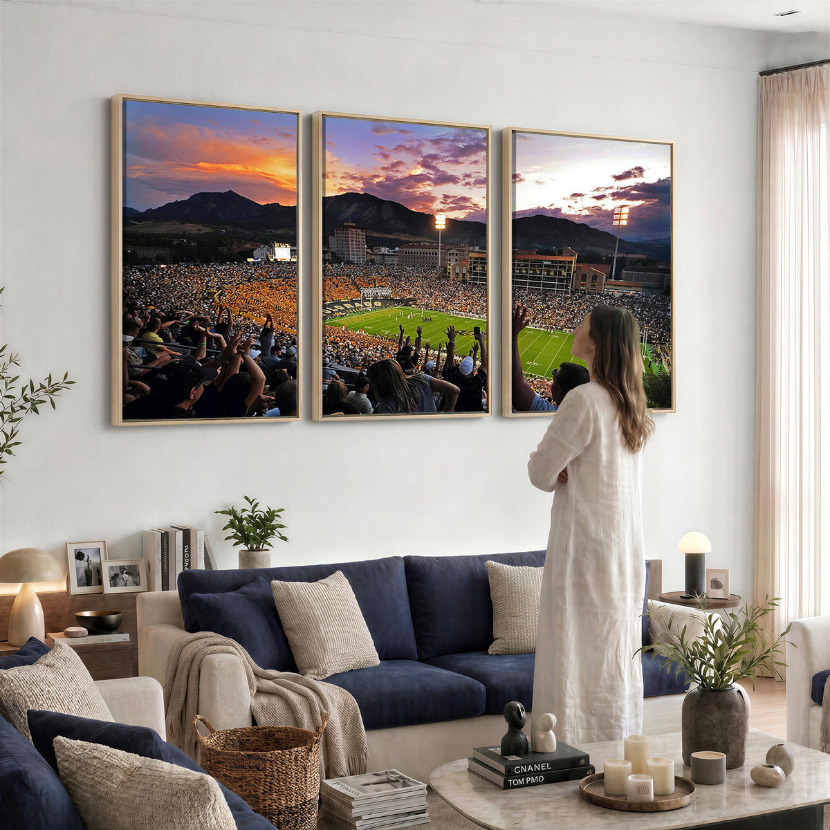 52579-MGV-CV-36X24 - Folsom Field, University of Colorado Buffaloes Football, Framed and Ready to Hang