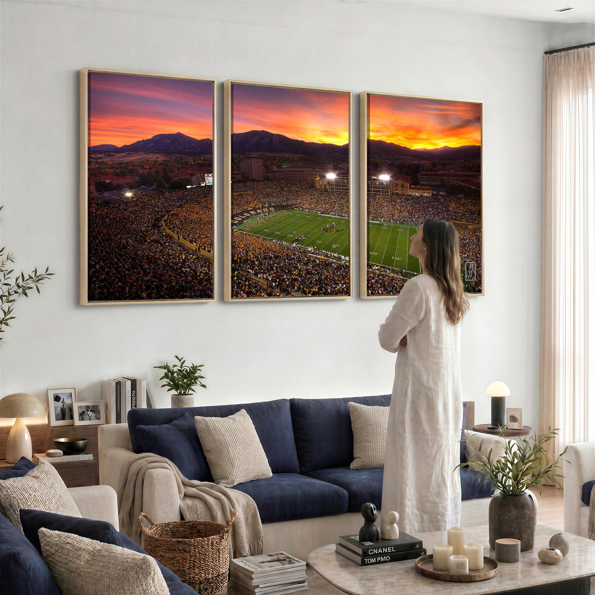84649-MGV-CV-36X24 - Folsom Field, University of Colorado Buffaloes Football, Extra Large Game Room Wall Decor