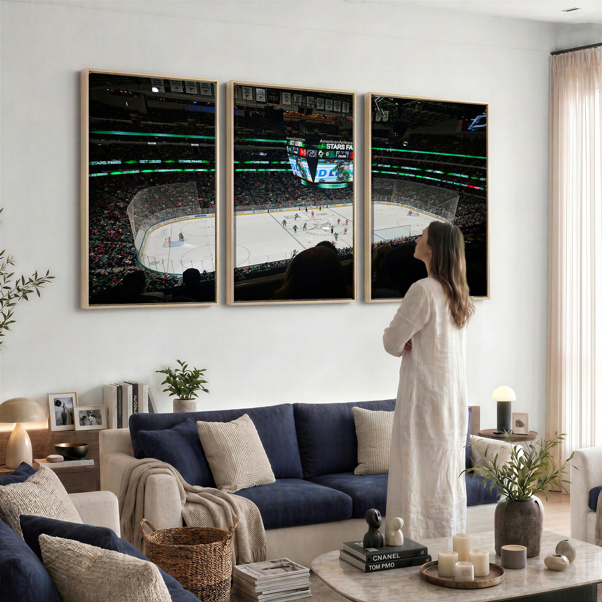13876-MGV-CV-36X24 - American Airlines Center Dallas Stars Wall Art Canvas Print