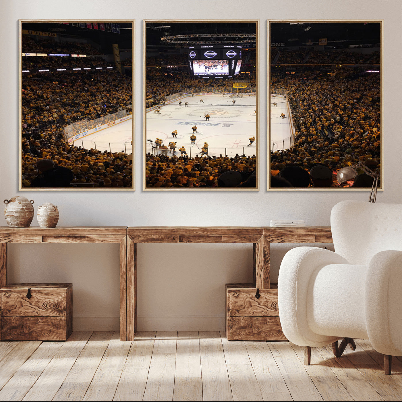 MGV-FC-60X30-3P - Bridgestone Arena - Nashville Predators Hockey Team Print - Nashville Wall Art Canvas Print