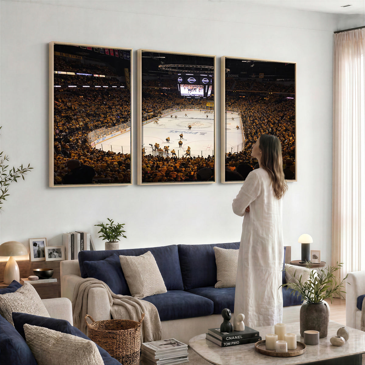 99407-MGV-CV-36X24 - Bridgestone Arena - Nashville Predators Hockey Team Print - Nashville Wall Art Canvas Print