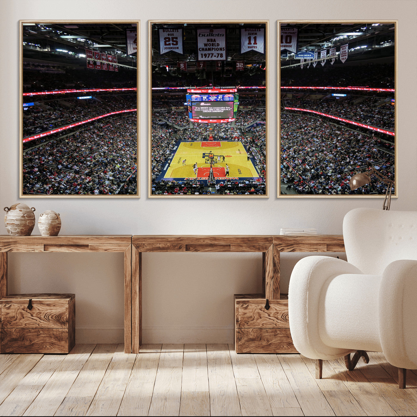 MGV-FC-60X30-3P - Capital One Arena Stadium Wall Art | Canvas Print | Ready to Hang | Washington D.C. Sports Decor