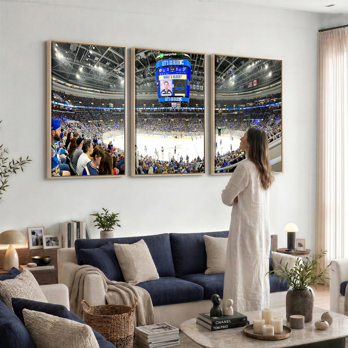 55708-MGV-CV-36X24 - Enterprise Center, Missouri St. Louis Blues Ice Hockey