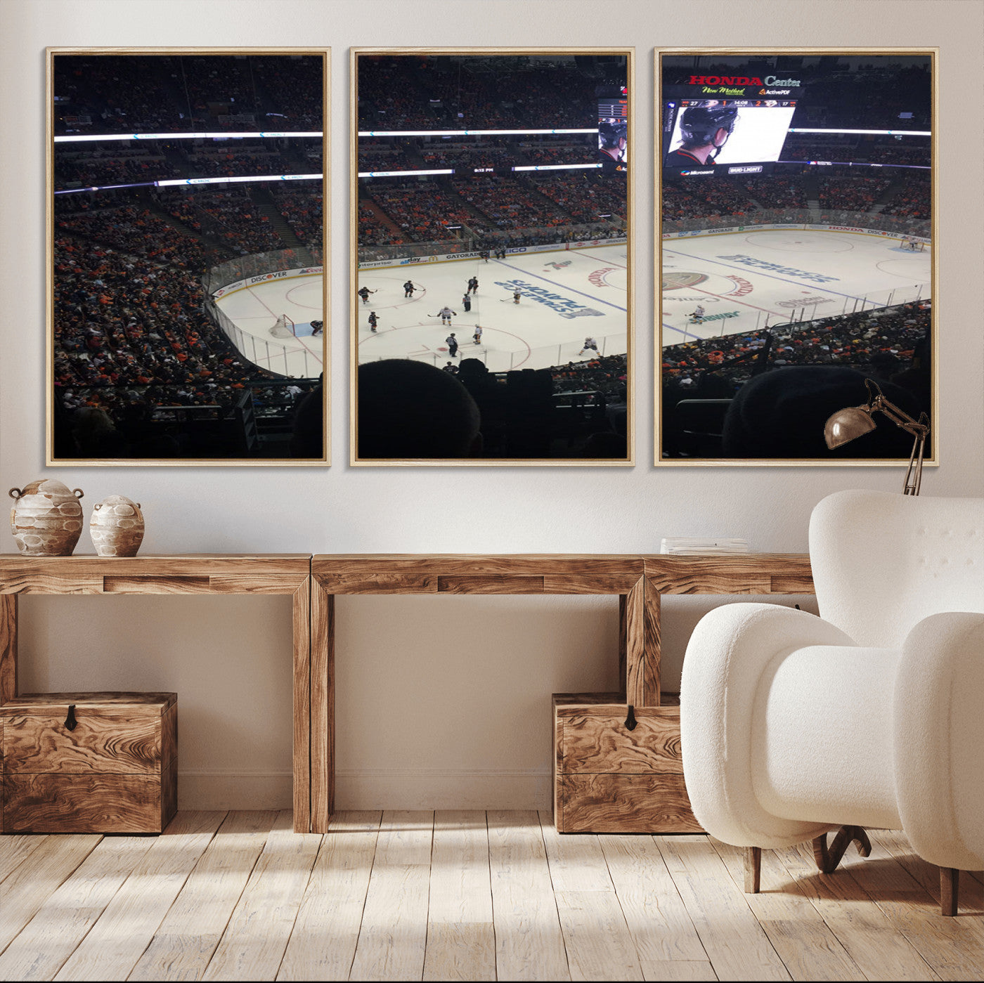 24634-MGV-CV-36X24-Honda Center California Anaheim Ducks Hockey Stadium Wall Art, Honda Center California Stadium Wall