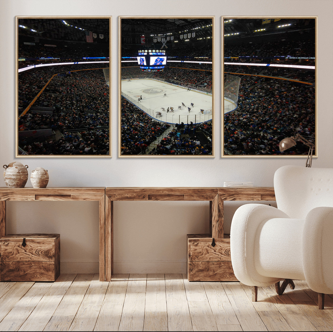 -KeyBank Center New York Buffalo Sabres Hockey Stadium Canvas Print Wall Art