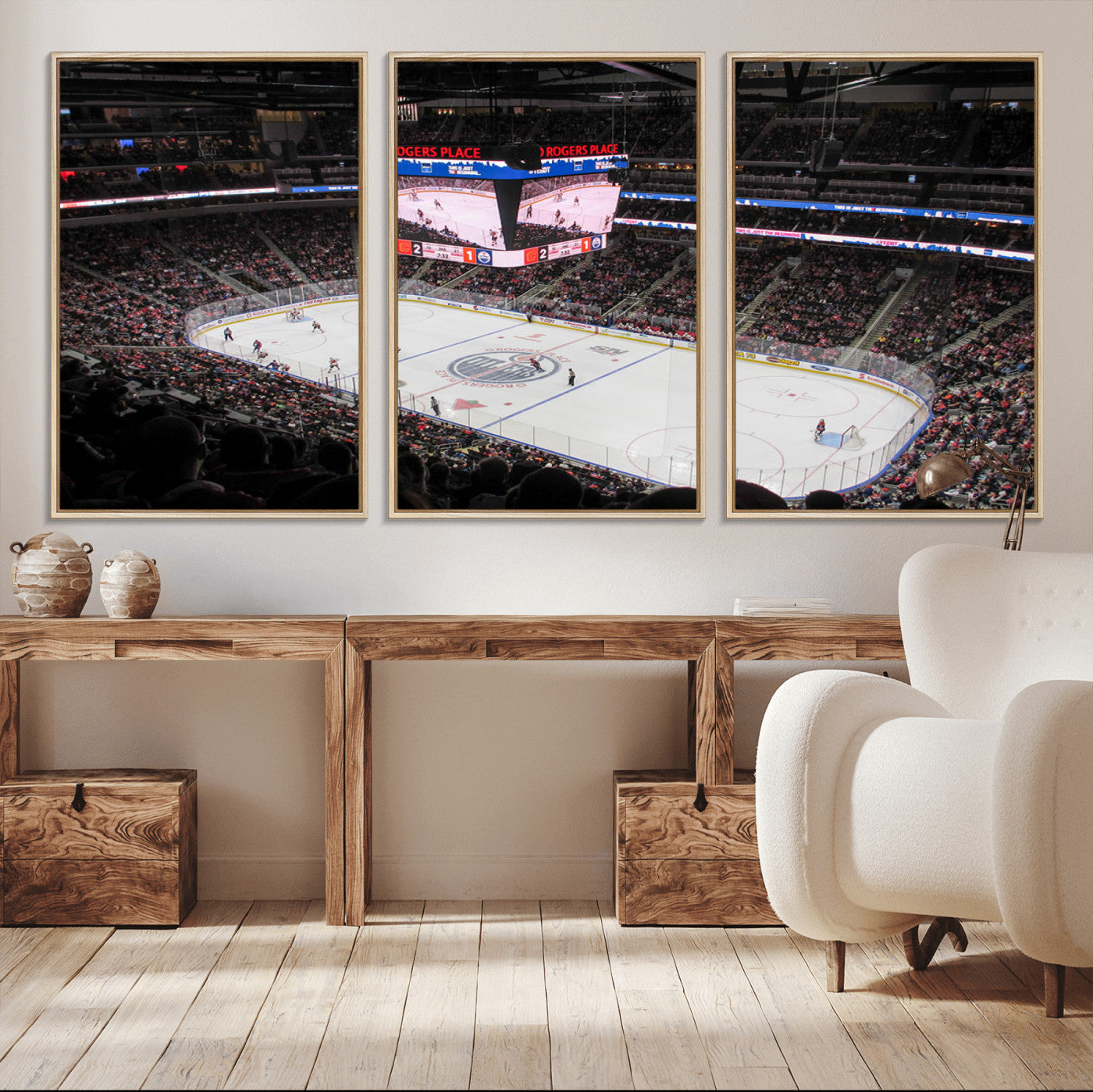 71180-MGV-CV-36X24-Rogers Place Edmonton Oilers Ice Hockey Stadium Wall Art, Rogers Place Edmonton Oilers Wall Art
