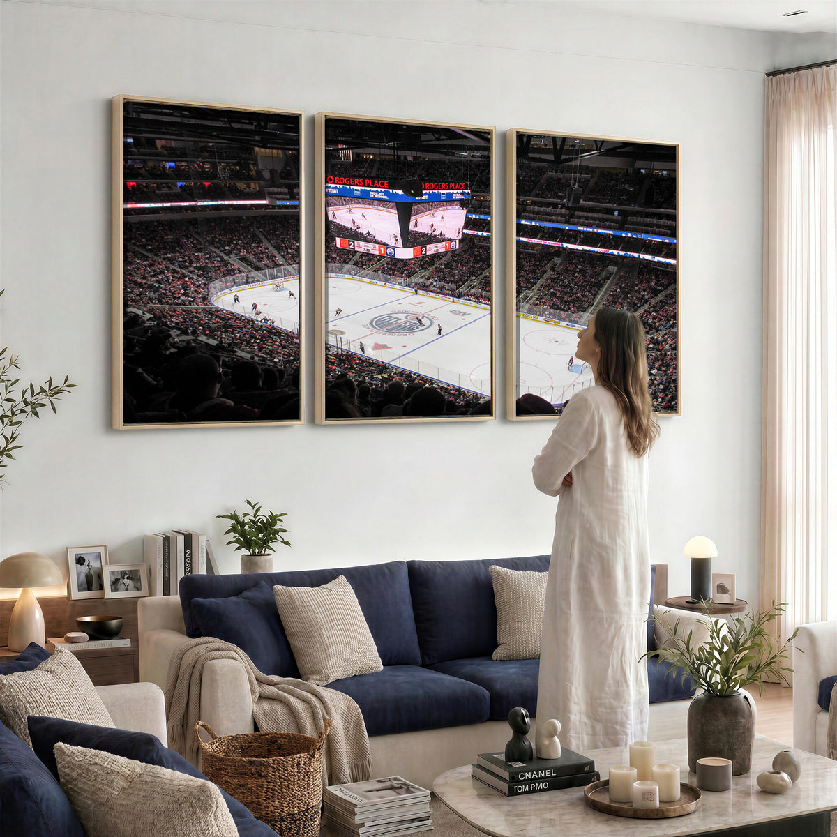 71180-MGV-CV-36X24 - Rogers Place Edmonton Oilers Ice Hockey Stadium Wall Art