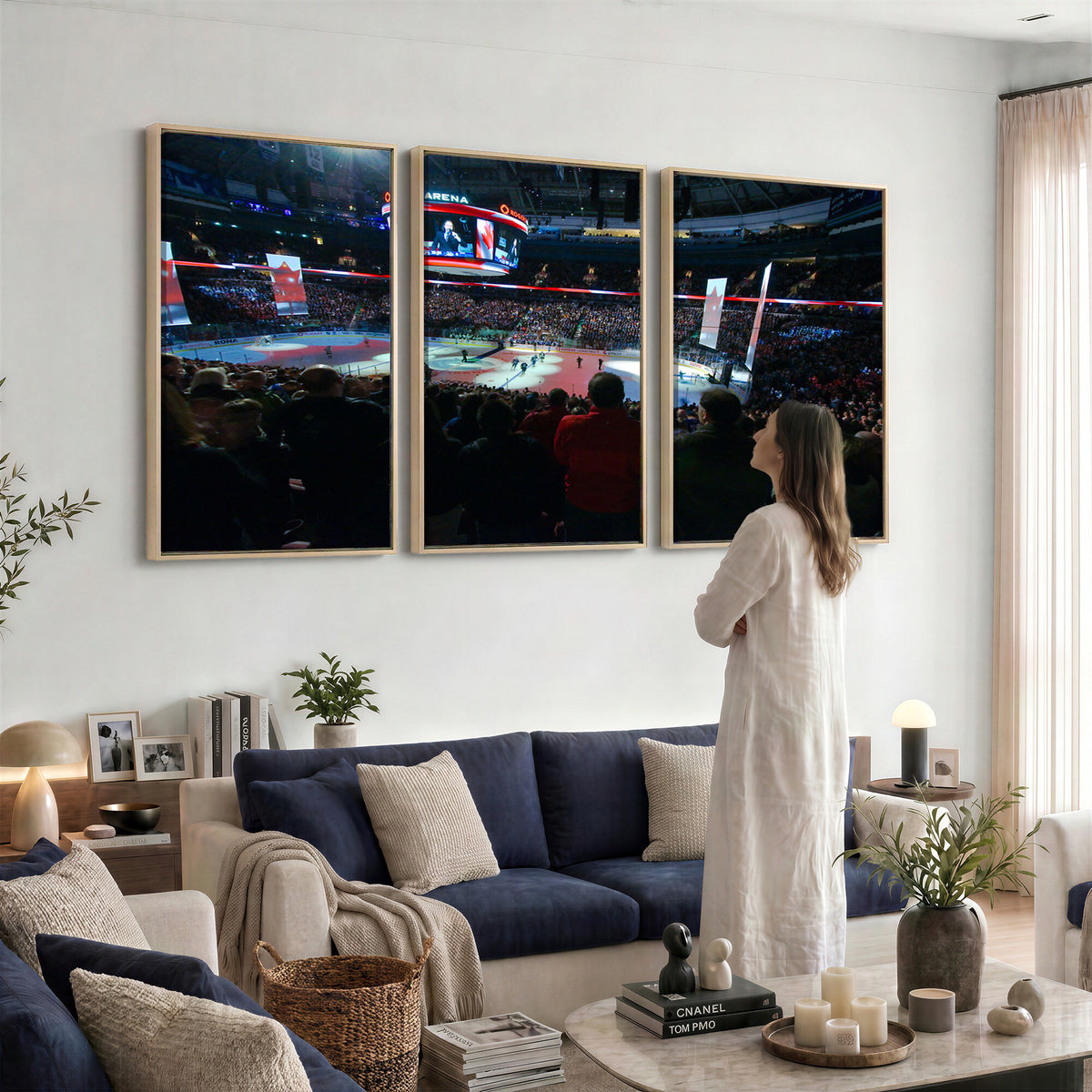 84945-MGV-CV-36X24 - Rogers Arena Vancouver Canucks Ice Hockey Stadium Wall Art
