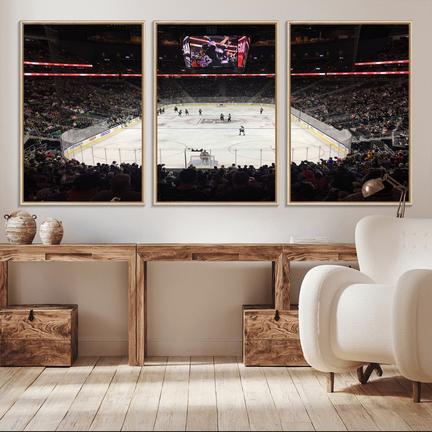 14802-MGV-CV-36X24-T Mobile Arena Paradise Nevada Vegas Golden Knights Ice Hockey Stadium Canvas Print Wall Art