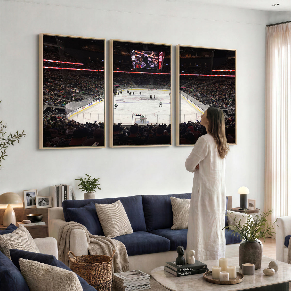 14802-MGV-CV-36X24 - T Mobile Arena Paradise Nevada Vegas Golden Knights Ice Hockey Stadium