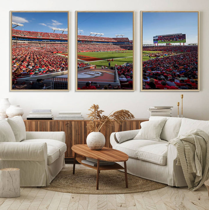 Tampa Stadium Wall Art Canvas Print.