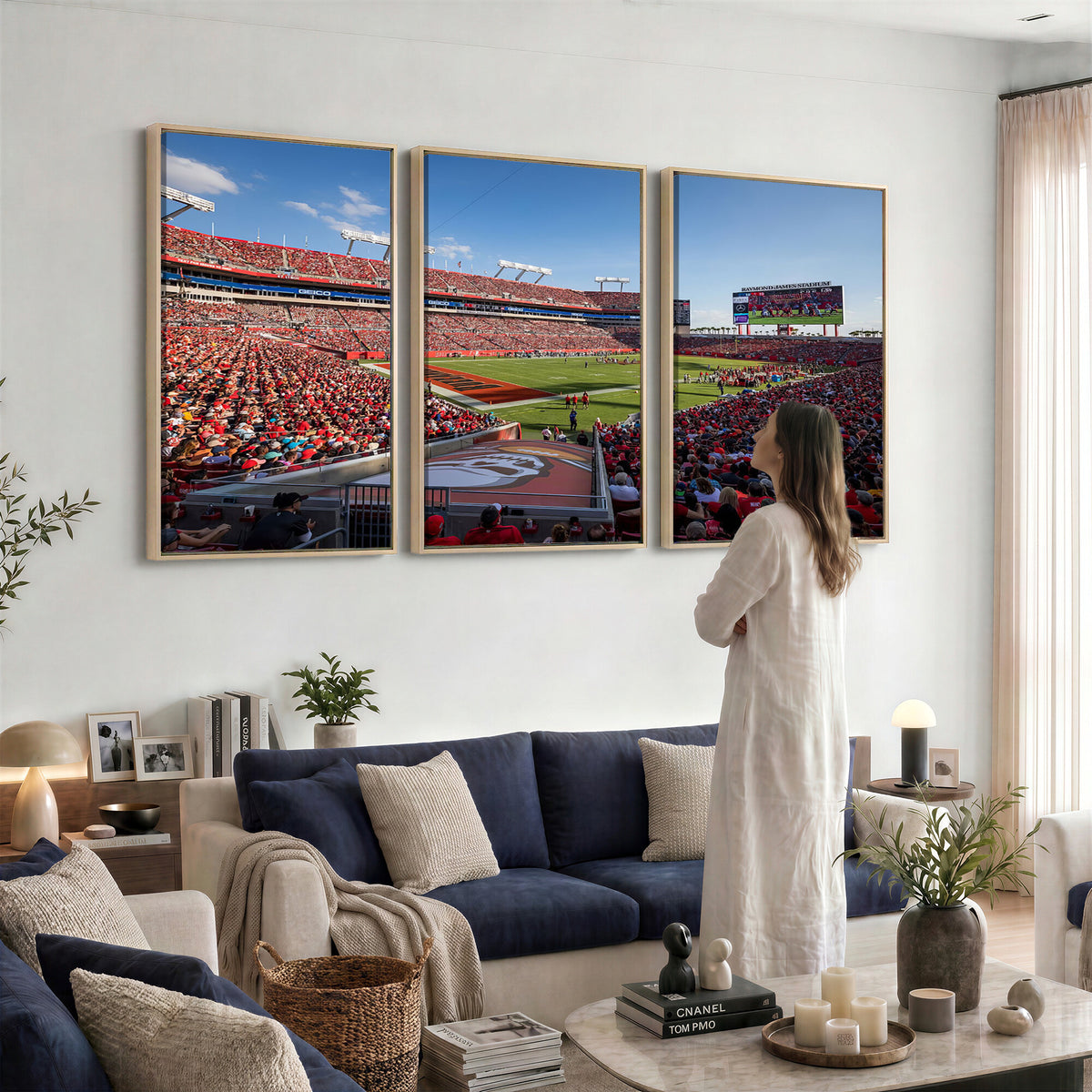 65229-MGV-CV-36X24 - Florida Tampa Raymond James Stadium Wall Art Canvas Print - NFL Football Stadium Print