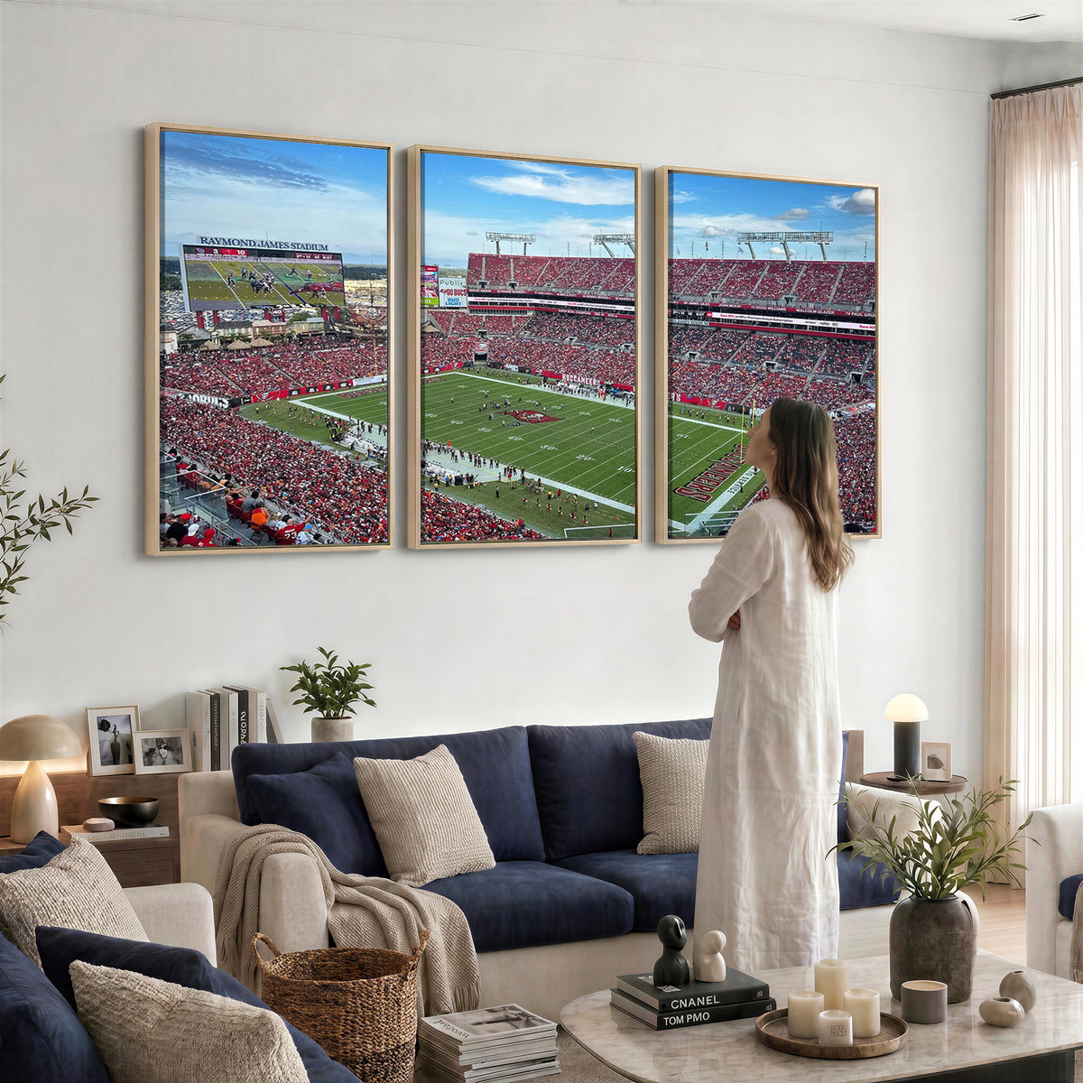 52828-MGV-CV-36X24 - Florida Tampa Raymond James Stadium Wall Art Canvas Print - NFL Football Stadium Print Canvas
