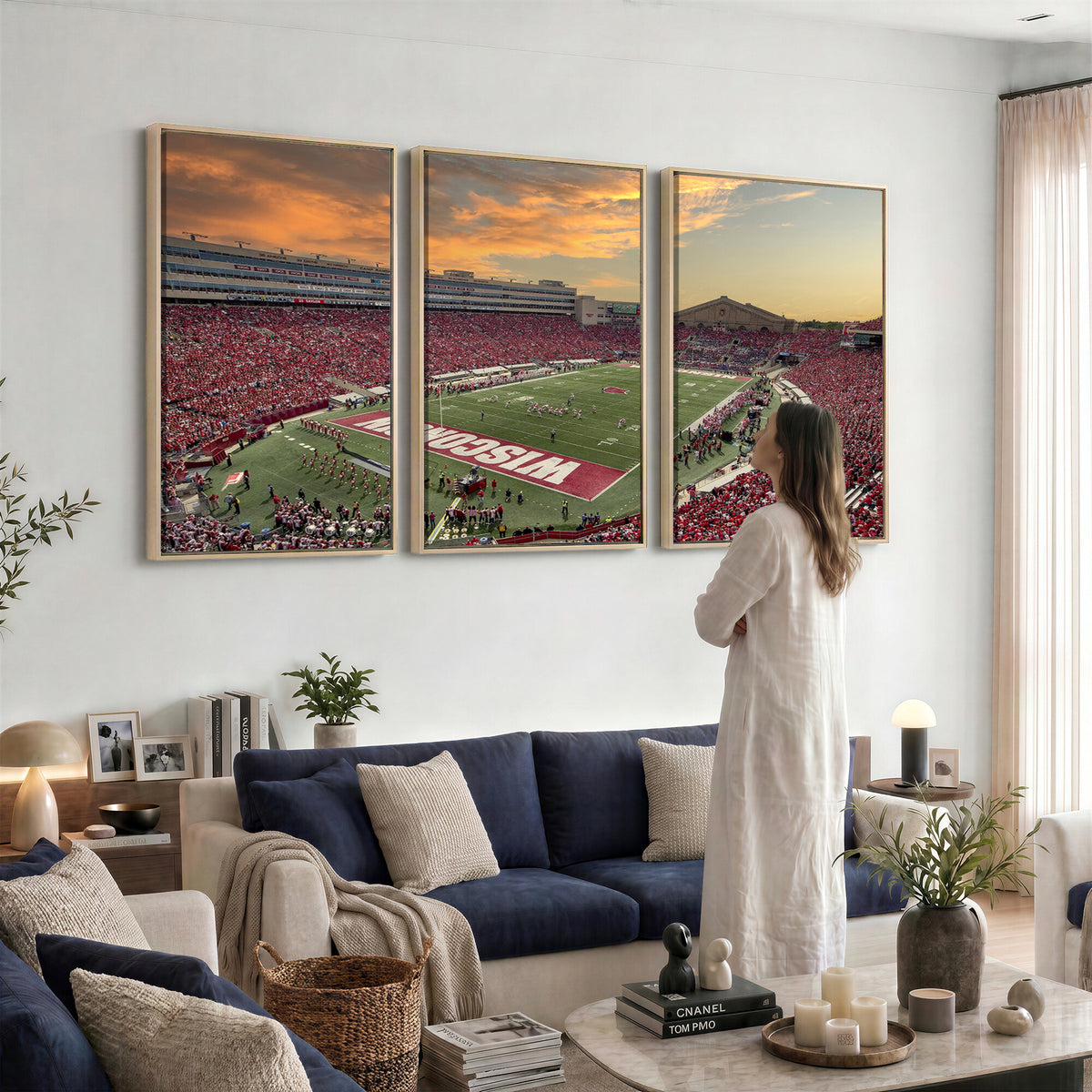 41472-MGV-CV-36X24 - Camp Randall Stadium Wisconsin Badgers Large Wall Art Canvas Print | College Football Stadium Wall