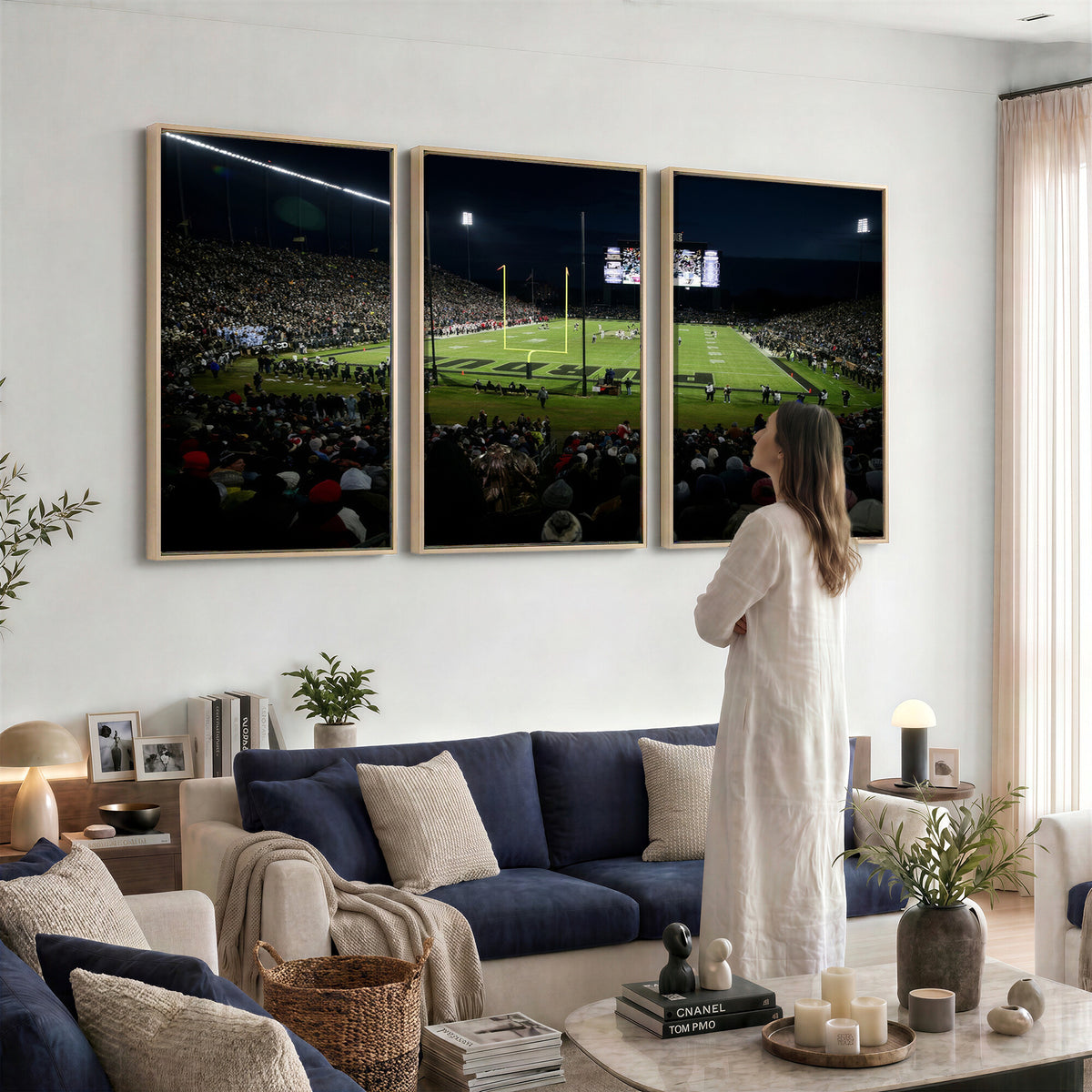 60140-MGV-CV-36X24 - Purdue Boilermakers Football Team Print - West Lafayette Ross–Ade Stadium Wall Art Canvas Print