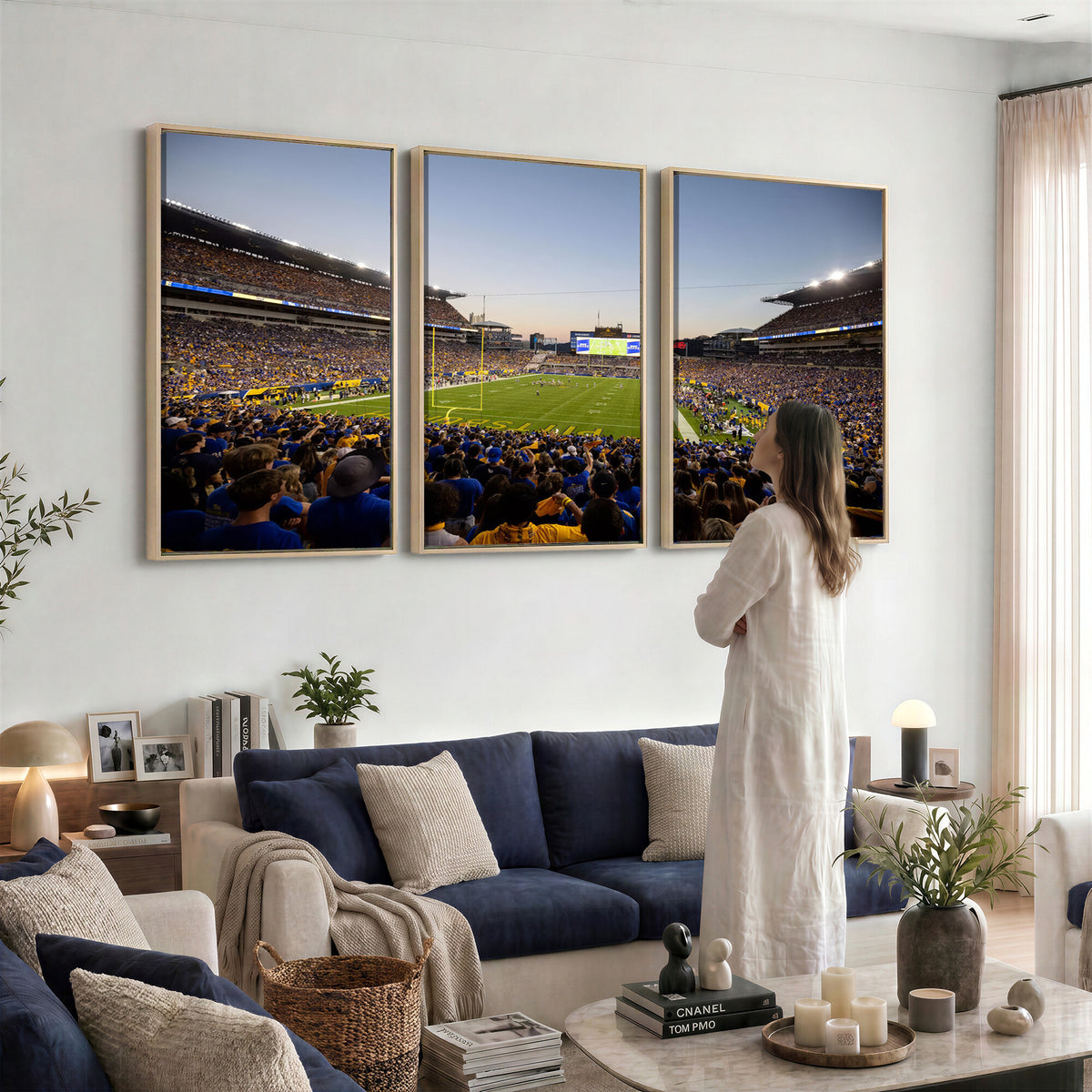 41853-MGV-CV-36X24 - Pittsburgh Panthers Football Team Print - Pittsburgh Acrisure Stadium Wall Art Canvas Print