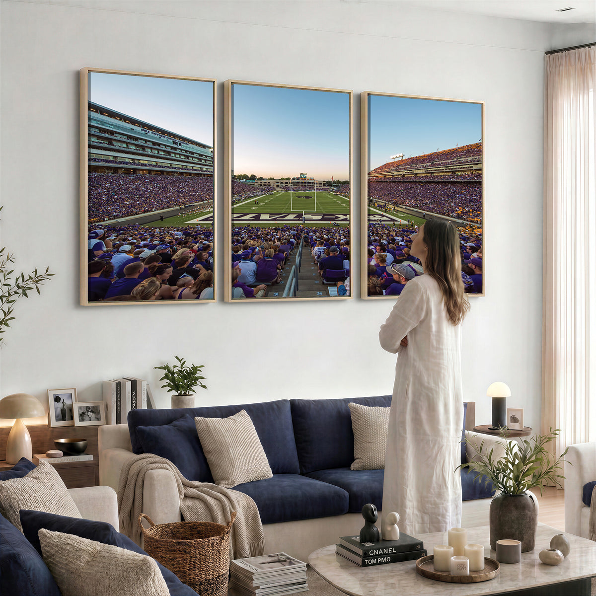 82792-MGV-CV-36X24 - Kansas State University Wildcats Football Team Print - Manhattan Bill Snyder Family Football Stadium