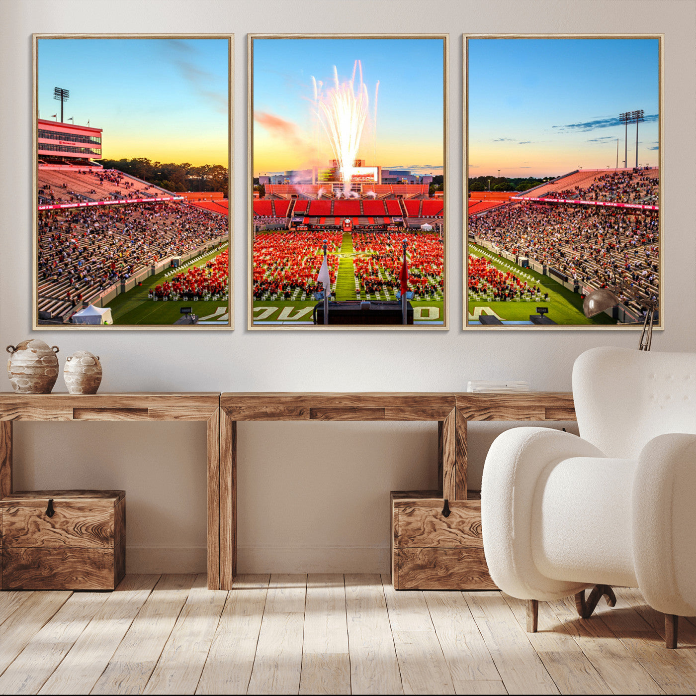 18017-MGV-CV-36X24-North Carolina State University Canvas Print, North Carolina State University Wolfpack Football Team