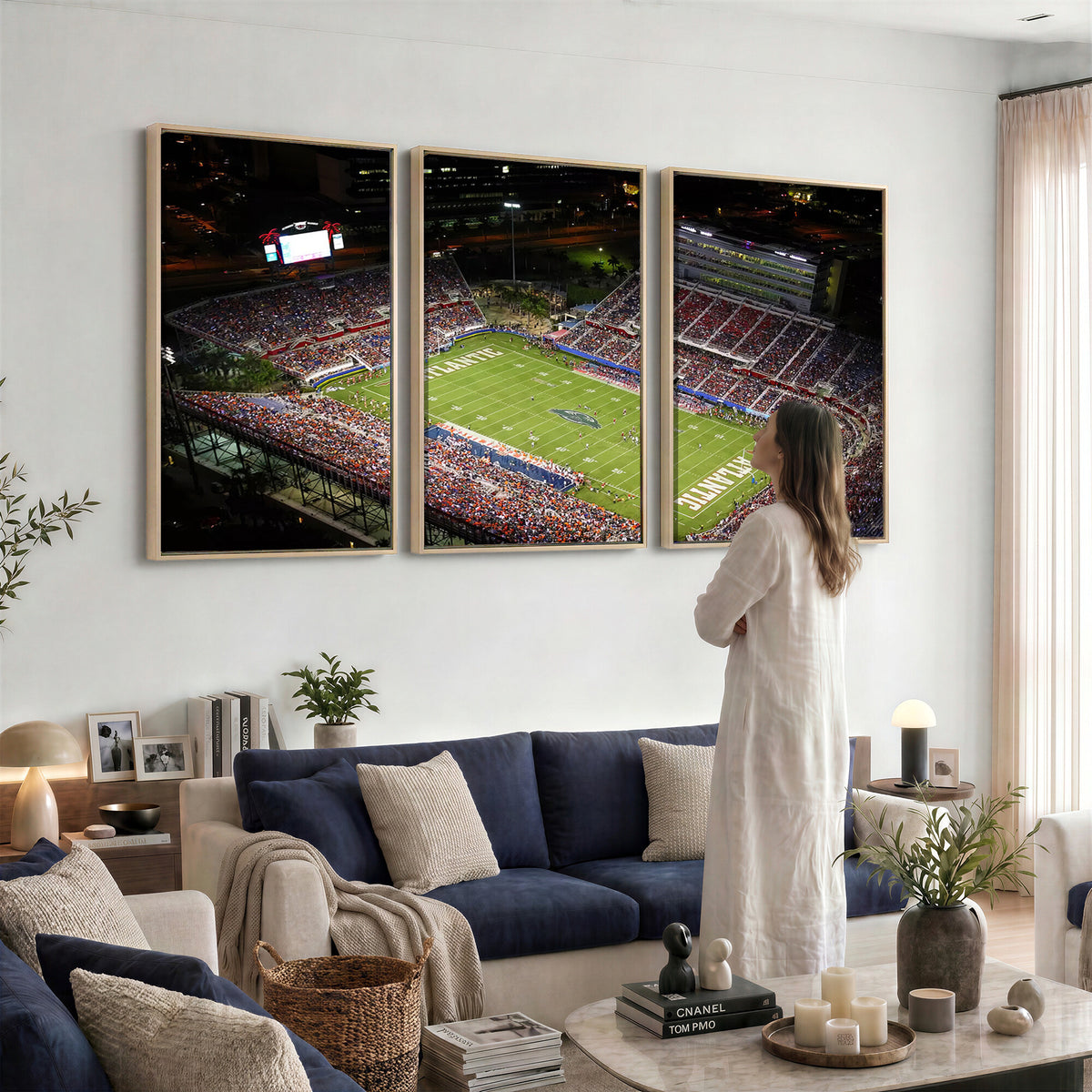 12682-MGV-CV-36X24 - Florida Atlantic University Owls Canvas Print, Football Team Print - Boca Raton FAU Stadium Wall Art