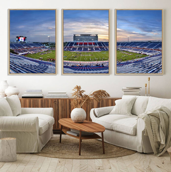 Florida Atlantic Owls Stadium canvas print with UV coating.