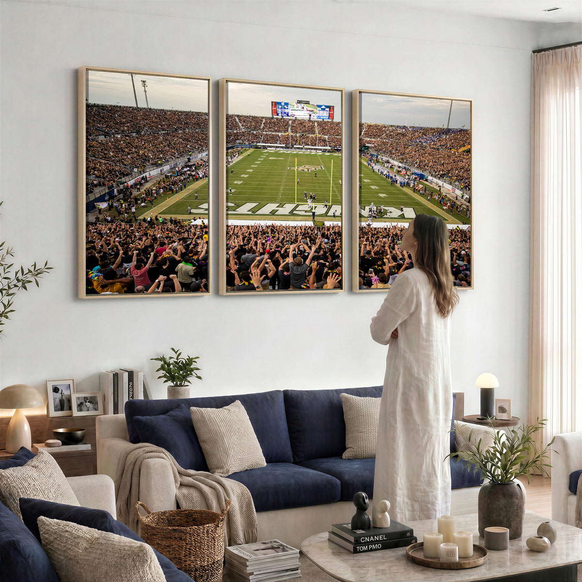 38659-MGV-CV-36X24 - UCF Knights Football Team Print - Orlando FBC Mortgage Stadium Canvas Print