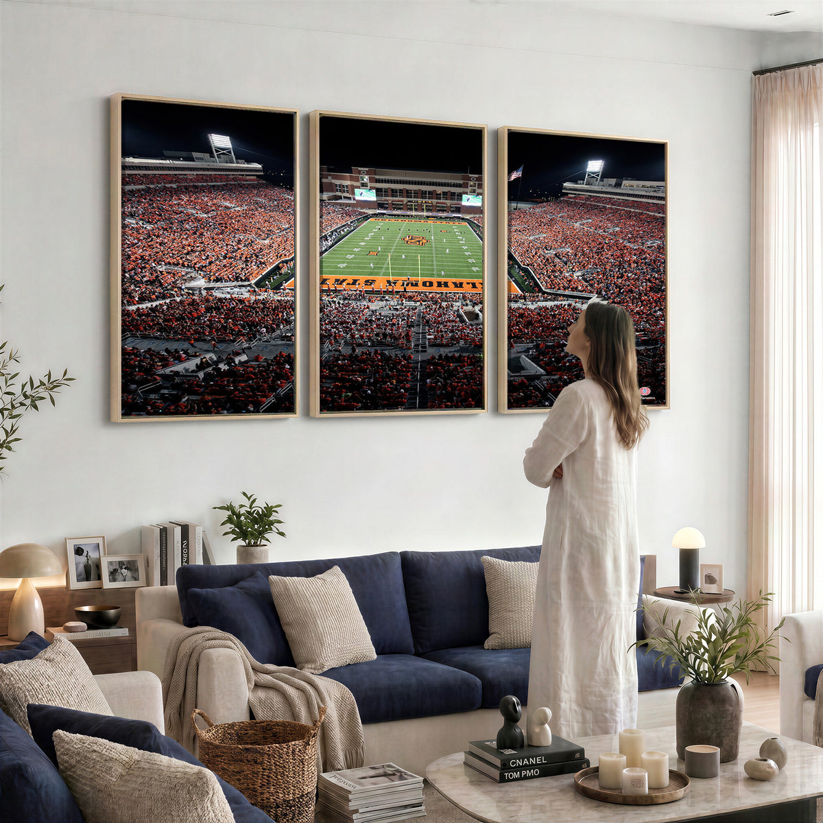 81675-MGV-CV-36X24 - Oklahoma State Cowboys Canvas Print, Football Team Print