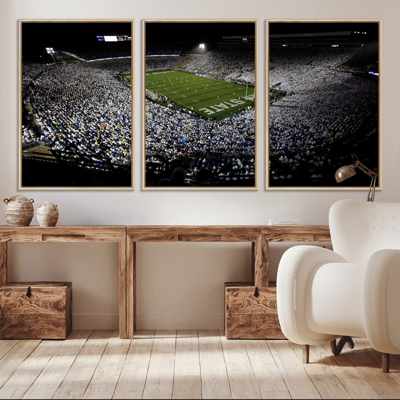MGV-FC-60X30-3P - Penn State Football Stadium Wall Art - Beaver Stadium Canvas Print