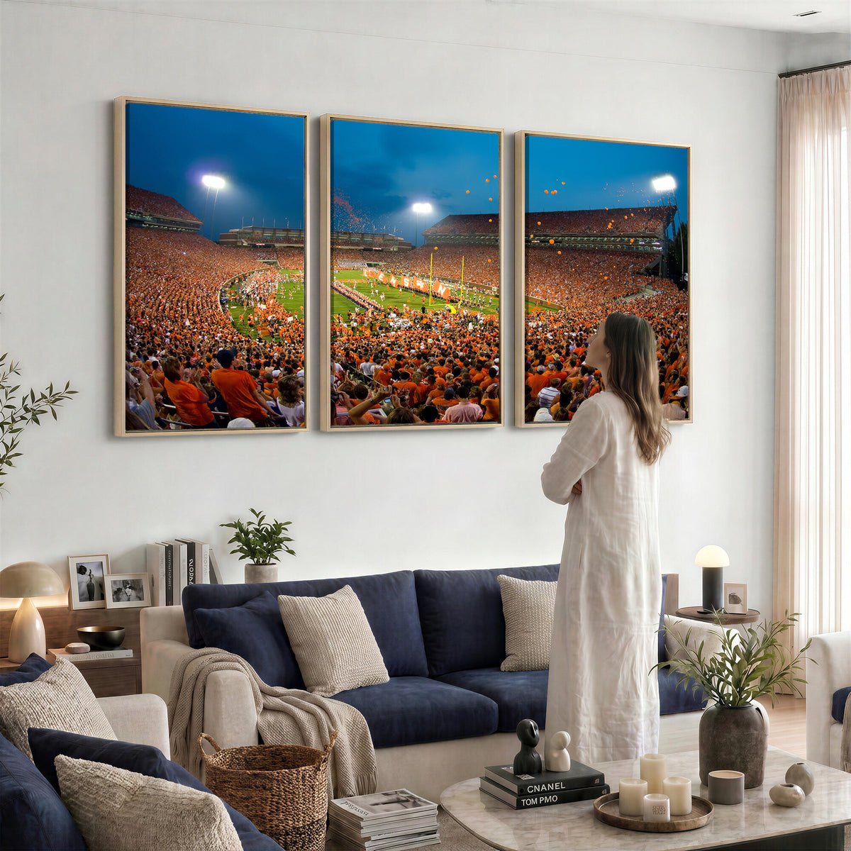 26196-MGV-CV-36X24 - Clemson University Tigers Football Team Print, Clemson