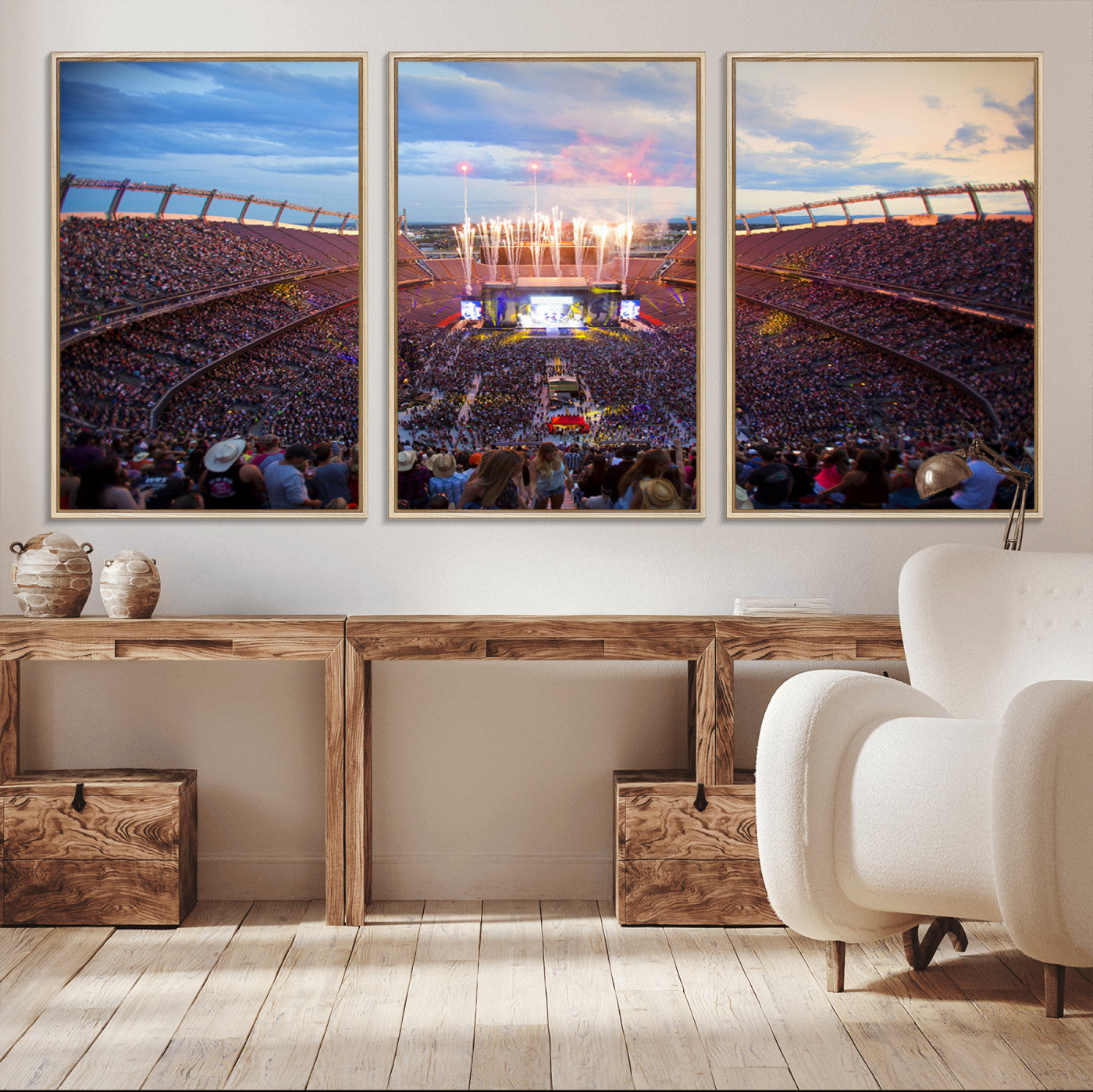 24689-MGV-CV-36X24-Denver Broncos Football Team Print Canvas- Empower Field at Mile High Stadium Wall Art Canvas Print