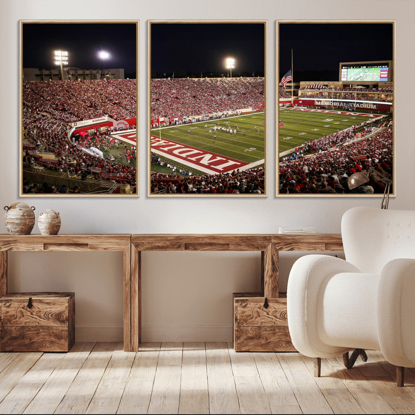 MGV-FC-60X30-3P - Indiana University Hoosiers Football Team Print Canvas