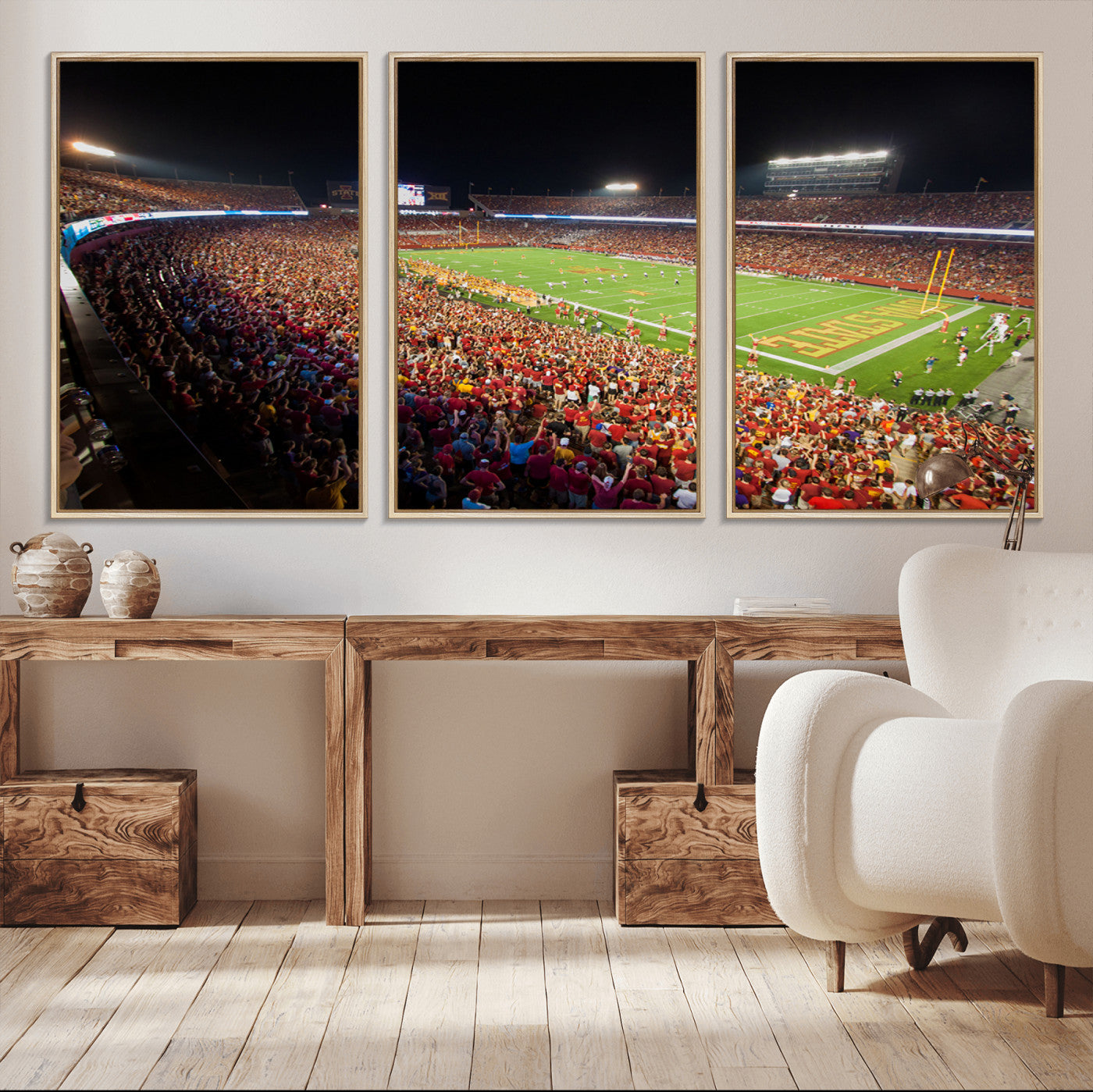 35139-MGV-CV-36X24-Iowa State University Cyclones Canvas Print, Football Team Print - Ames Jack Trice Stadium Wall Art