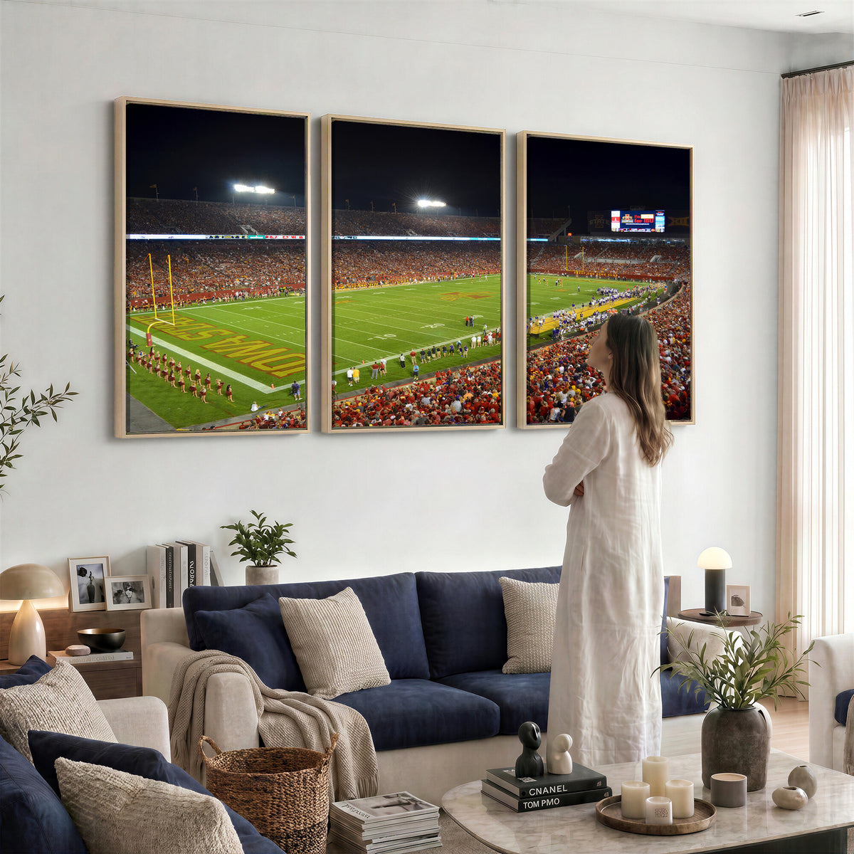 27211-MGV-CV-36X24 - Iowa State University Cyclones Football Team Print, Ames, Extra Large Game Room Wall Decor