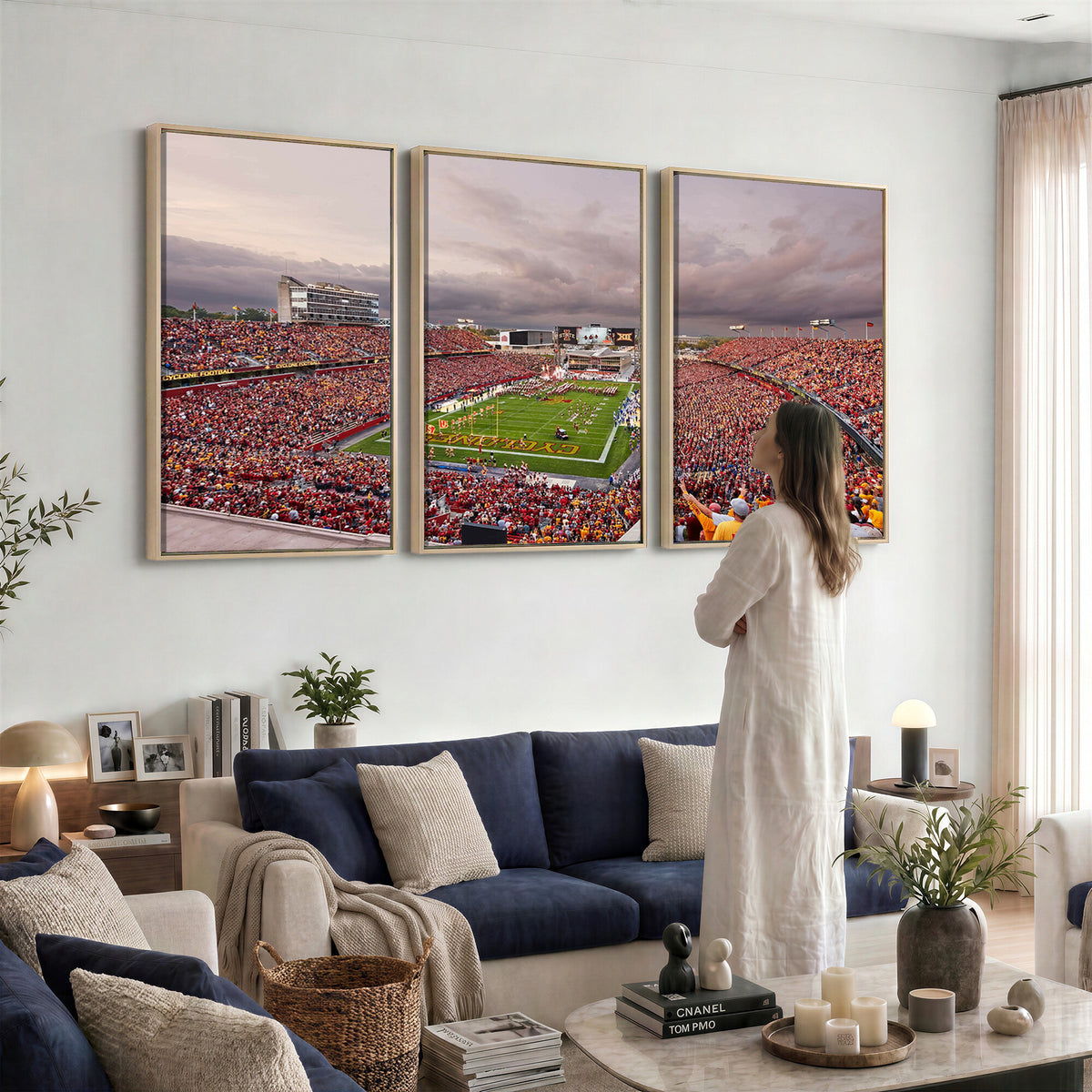 50373-MGV-CV-36X24 - Iowa State University Cyclones Football Team Print, Ames