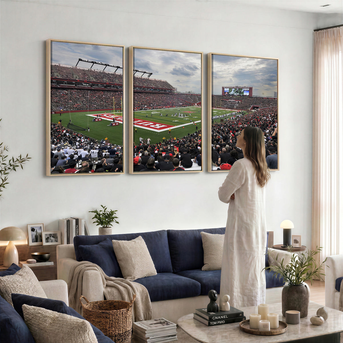 66777-MGV-CV-36X24 - Rutgers Scarlet Knights Football Team Print, SHI Stadium