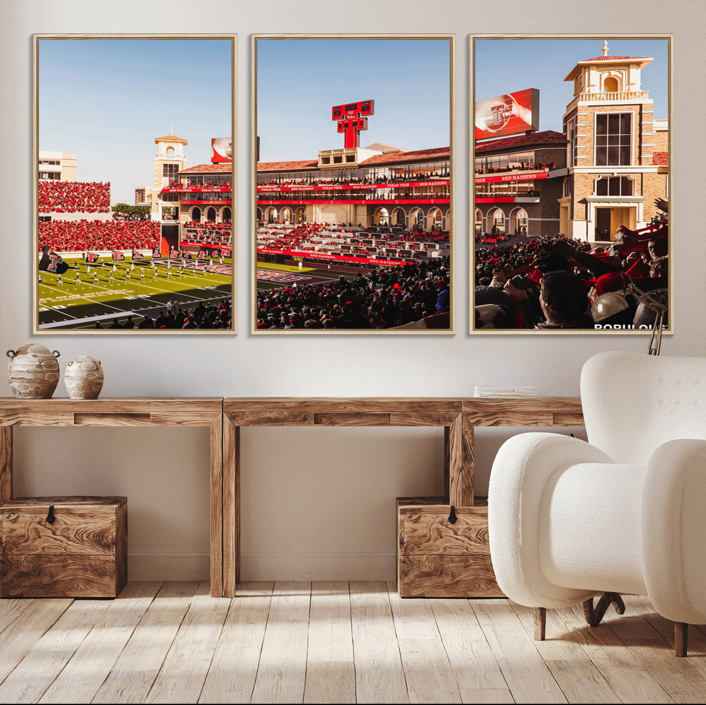 MGV-FC-60X30-3P - Jones AT&T Stadium Texas Tech Red Raiders Wall Art | Large Att Stadium Canvas Print | College