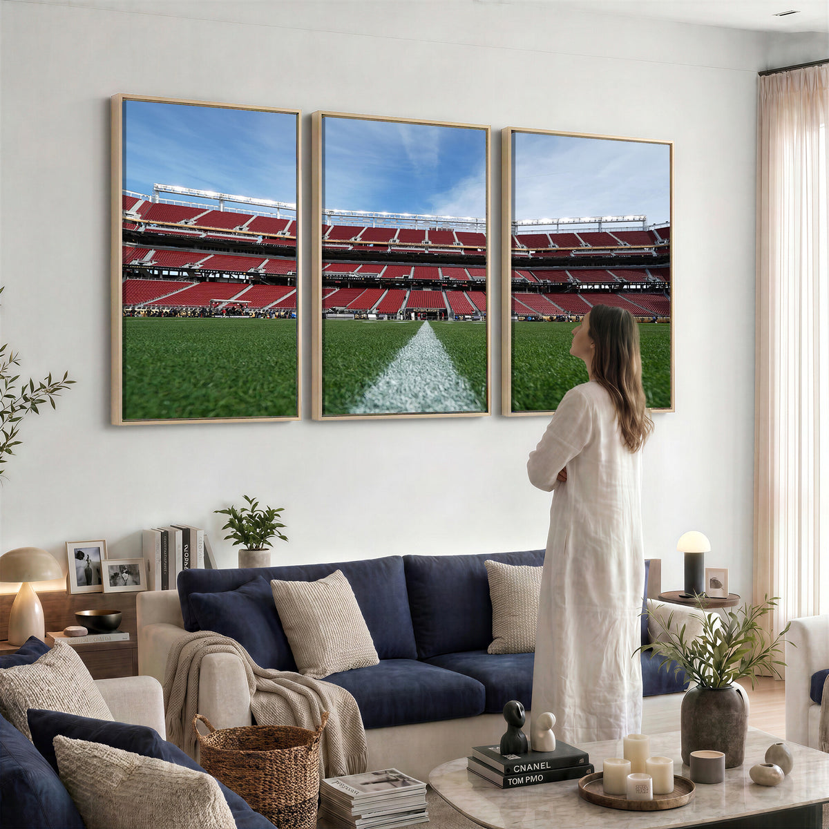 83238-PAN-FL-20X10 - University of Tulsa Golden Hurricane Football Team Print - Tulsa H.A. Chapman Stadium Wall Art
