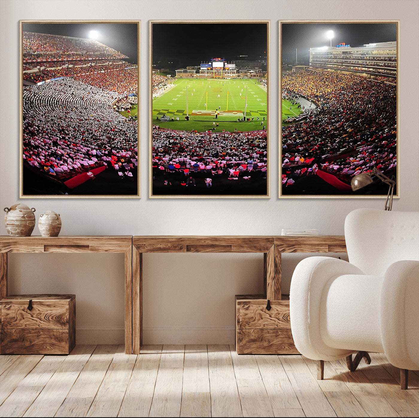 MGV-FC-60X30-3P - University of Maryland Terrapins Football Team Print - College Park SECU Stadium Wall Art Canvas