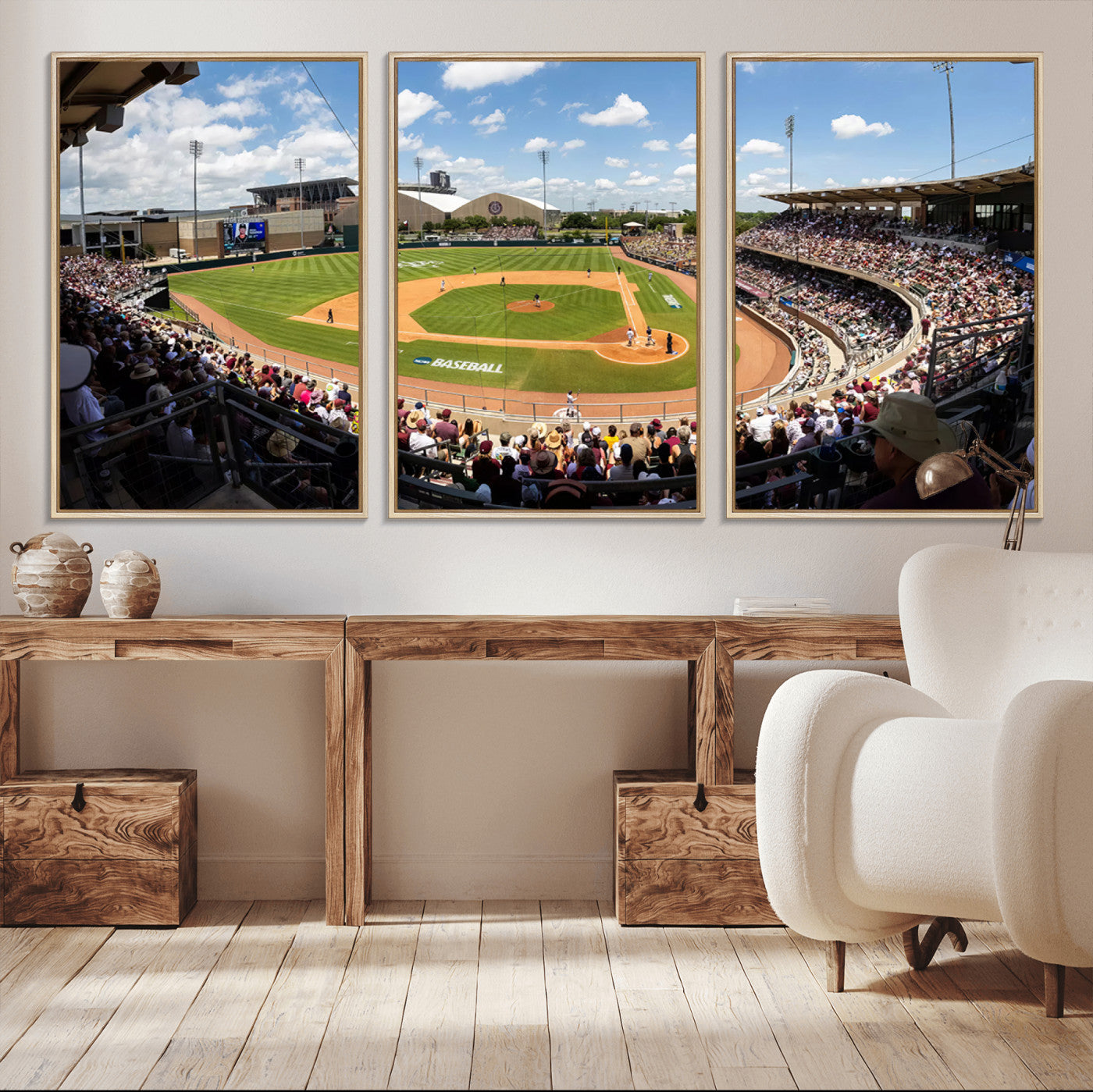 MGV-FC-60X30-3P - The Texas A&M University Aggies Athletics Team Print - College Station Kyle Field Wall Art Canvas