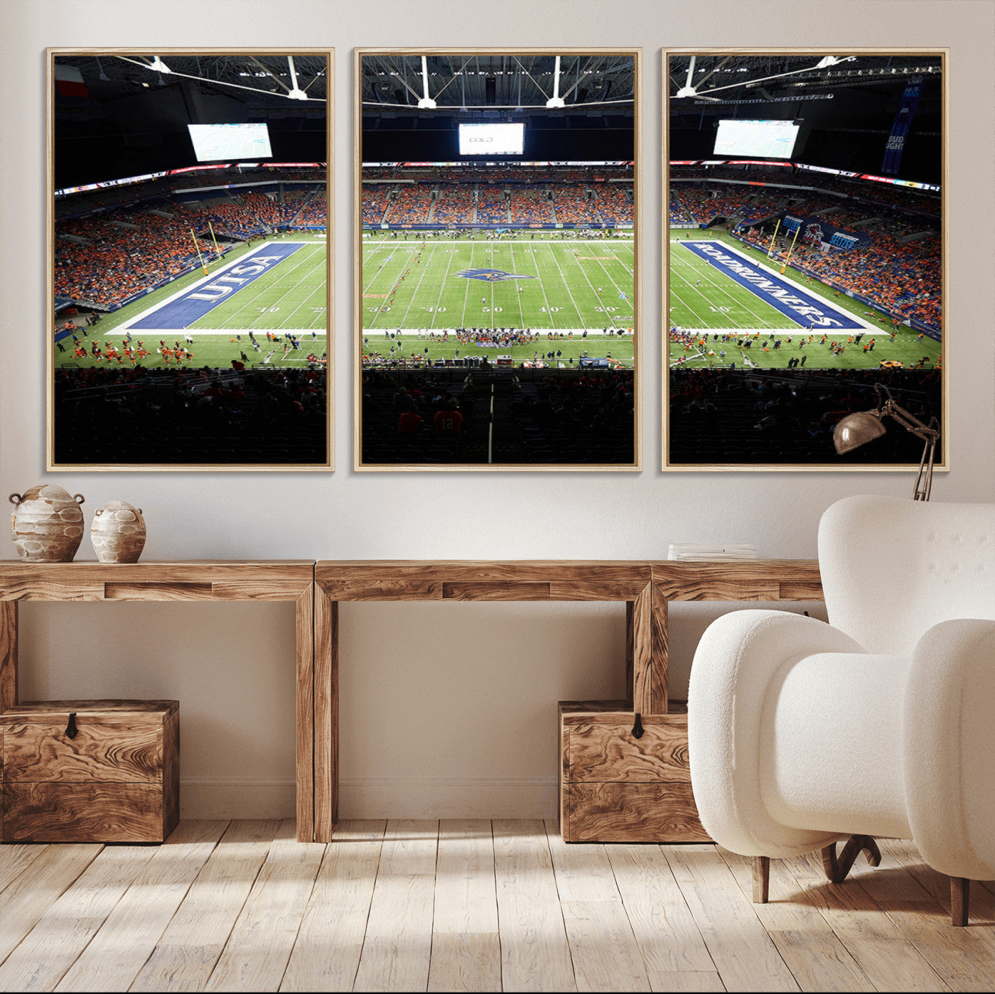 MGV-FC-60X30-3P - The University of Texas at San Antonio Roadrunners Football Team Print - San Antonio Alamodome Wall