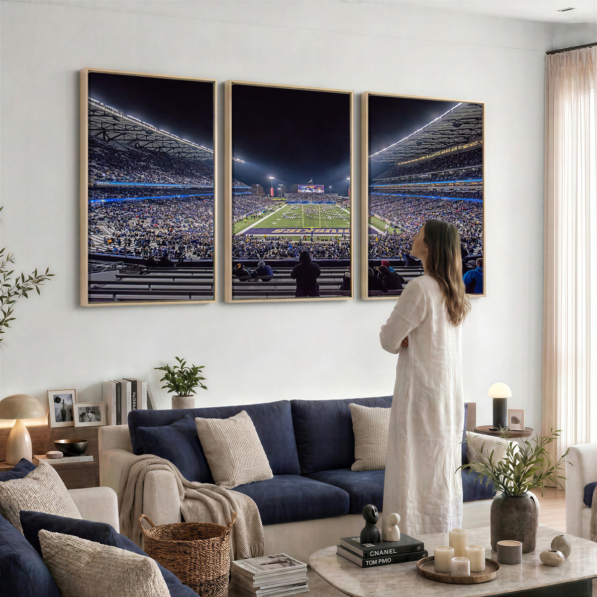 85780-MGV-CV-36X24 - The University of Washington Huskies Football Team Print, Extra Large Game Room Wall Decor