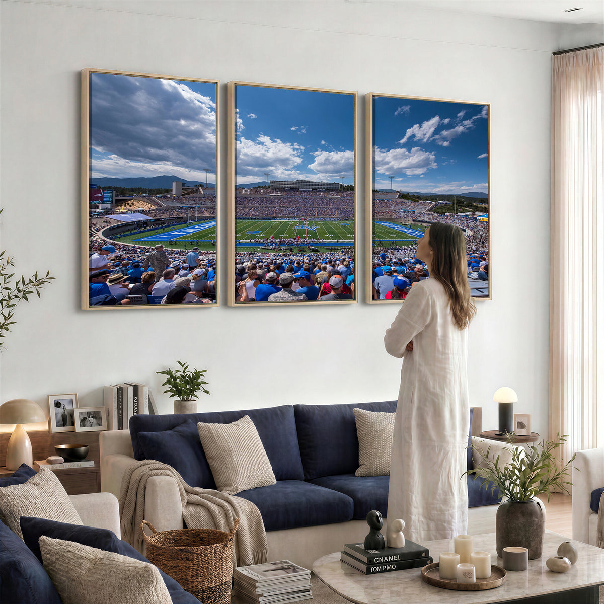 59281-MGV-CV-36X24 - Air Force Falcons Football Team Print, Colorado Springs
