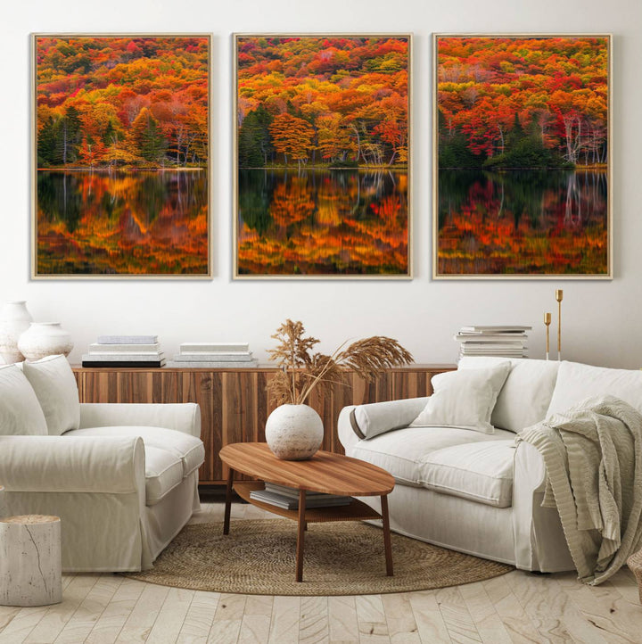 Fall Foliage Wall Art featuring autumn reflections.