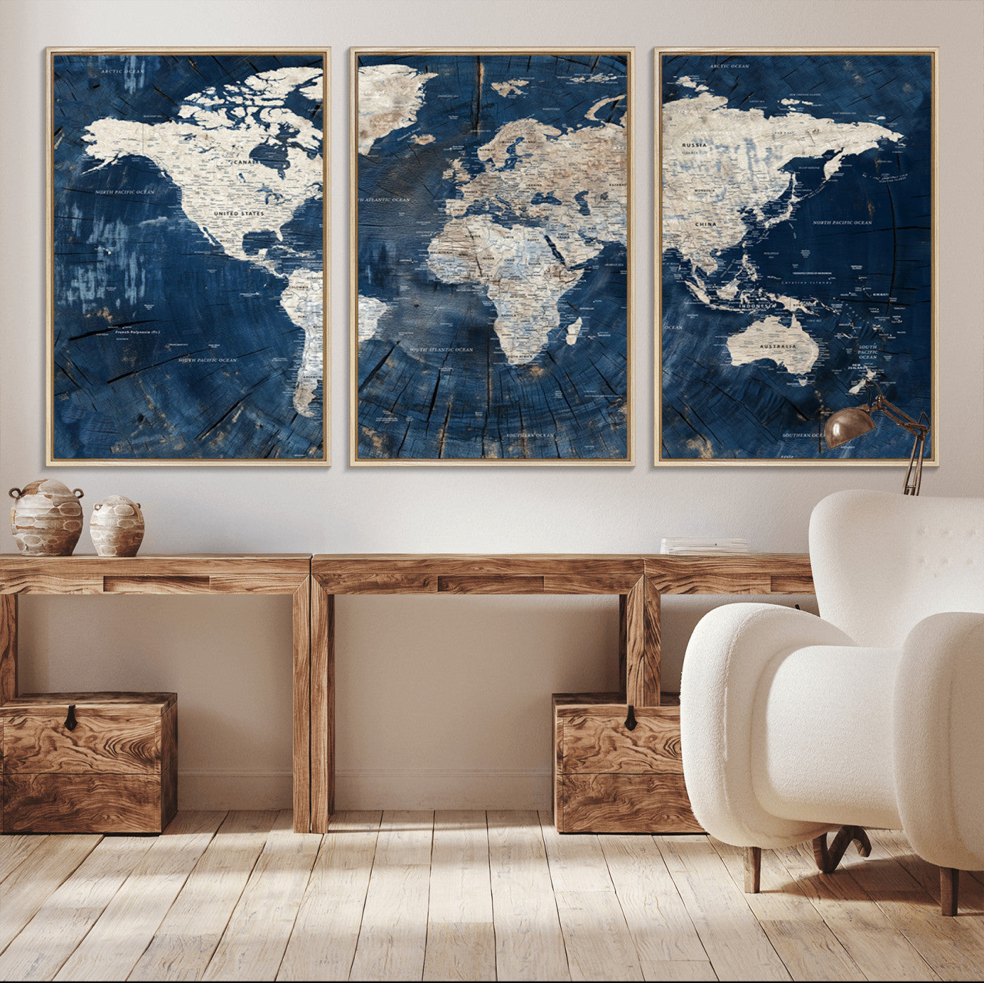 MGV-FC-60X30-3P - Push Pin World Map Canvas Print – Framed Wall Art for Couples to Track Their Travels – Anniversary