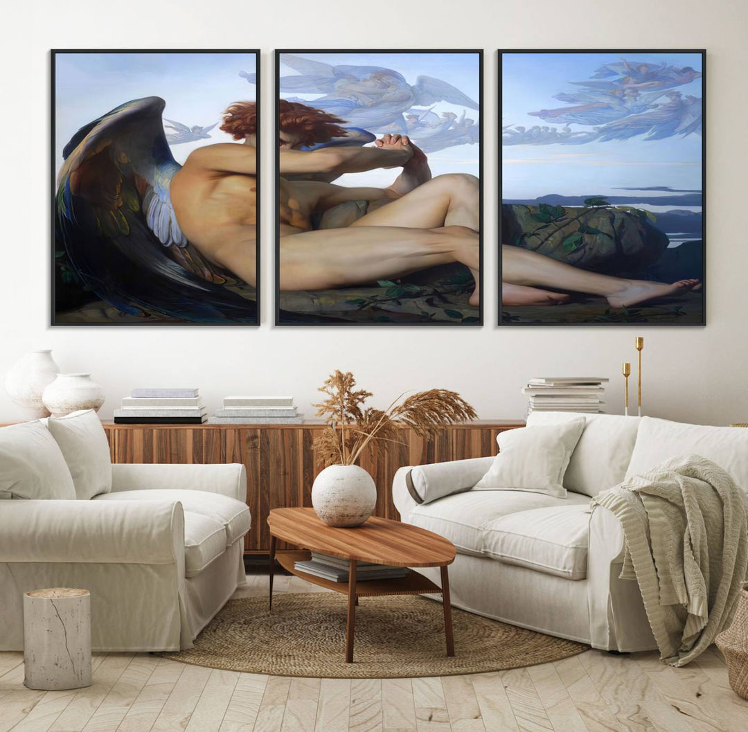 Fallen Angel Wall Art Canvas Print displayed above.